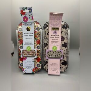 Kitch'n Aluminum Food Pans Set(2 sets)(NWT)skulls & ouija